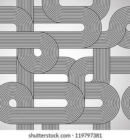 Abstract retro tiled pattern lines background