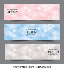Abstract retro triangle colorful pattern of geometric shapes. modern vector banners. Banner web header background for web design. Can be adapt to Brochure, Annual Report, Magazine, Poster, Corporate.