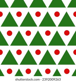 Abstract retro triangles seamless vector pattern. Festive colorful background. Christmas Holiday Celebration. Perfect for Wrapping Paper, Textiles