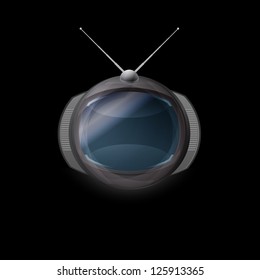 Abstract retro Tv. Vector Icon.