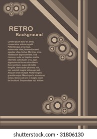 An abstract  retro vector background illustration in shades of stone with room for copy