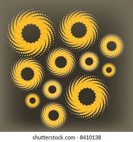 abstract retro vector background with ornamental elements