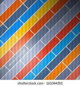 Abstract Retro Vector Brick Background 
