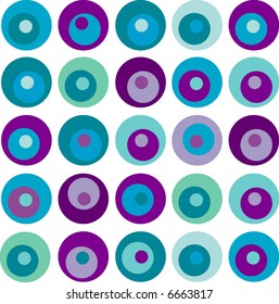 abstract retro vector colorful circles