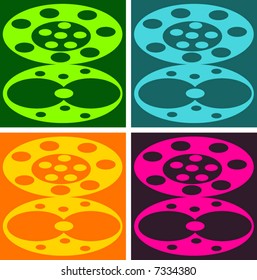 abstract retro vector colorful ellipses