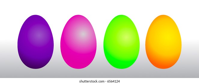 abstract retro vector colorfull blank easter eggs