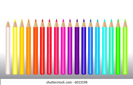 abstract retro vector colorfull paint pencils