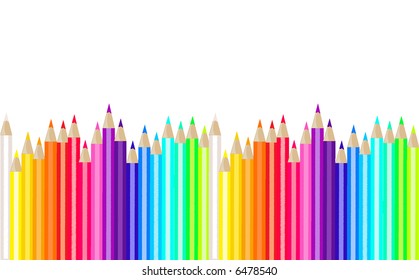 abstract retro vector colorfull paint pencils