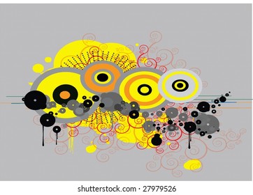 Abstract retro vector design