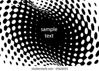 abstract retro vector dots halftone wave