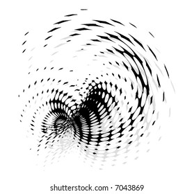 abstract retro vector dots halftone wave