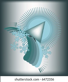 abstract retro vector noel tree on christmas background