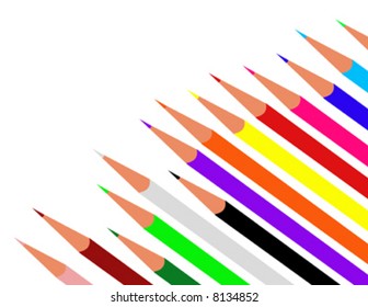 abstract retro vector paint pencils