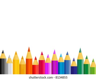 abstract retro vector  paint pencils