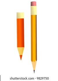 abstract retro vector paint pencils