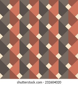 Abstract retro vector seamless pattern with triangle ornament