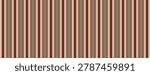 Abstract retro vertical striped background in beige, brown and cream tones, seamless vector pattern with vintage wallpaper style.