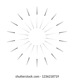 Abstract Retro Vintage Firework or Sunburst. Vector