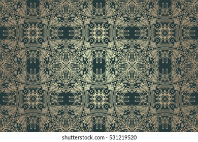 abstract retro vintage floral pattern seamless ornament in shades of gray