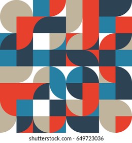 Abstract retro vintage geometric shape pattern background, vector illustration