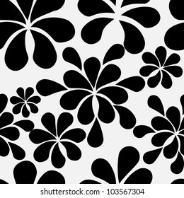 Abstract retro vintage seamless pattern in black and white