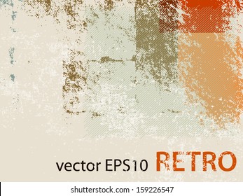 Abstract Retro Wallpaper Background - Grunge Style 70s