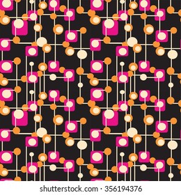 Abstract retro wallpaper. Seamless pattern. Vector illustration