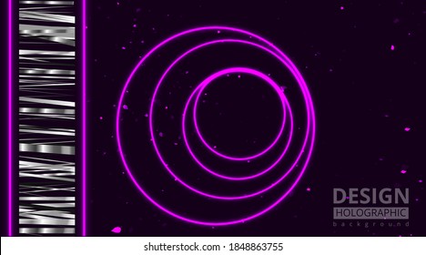 Abstract retro wave neon circles, creative retro futuristic background  90s and 80s style design, vintage magic light illustration for web and print, cute minimalistic circles with lights