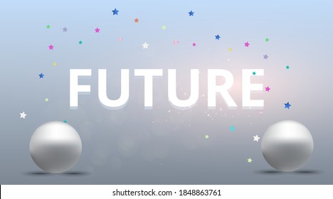 Abstract retro wave neon circles, creative retro futuristic background  90s and 80s style design, vintage magic light illustration for web and print, cute minimalistic circles with lights