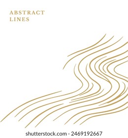 Abstract retro wavy landscape lines