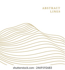 Abstract retro wavy landscape lines