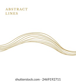 Abstractas líneas de paisaje ondulado retro