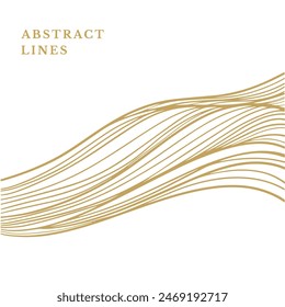 Abstractas líneas de paisaje ondulado retro