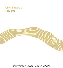 Abstract retro wavy landscape lines