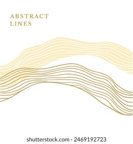 Abstract retro wavy landscape lines