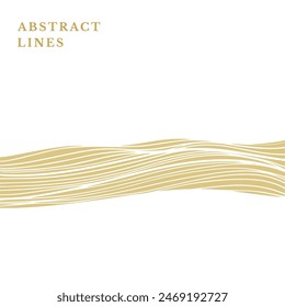 Abstract retro wavy landscape lines