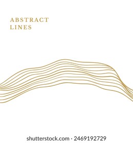 Abstractas líneas de paisaje ondulado retro