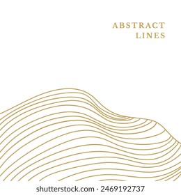Abstract retro wavy landscape lines