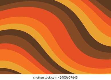 Resumen de fondo de líneas onduladas retro, fondo de ondas psicodélicas Groovy para diseño de pancartas.