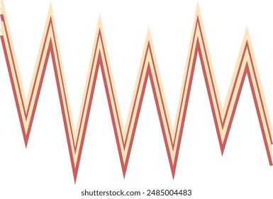An abstract retro zig zag stripe pattern design element.