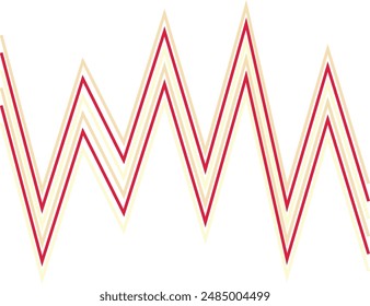 Un elemento abstracto de diseño de patrón de rayas de zig zag retro.