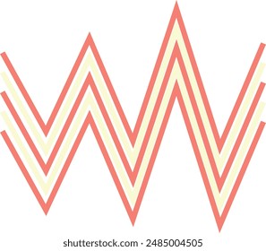 An abstract retro zig zag stripe pattern design element.