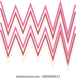 An abstract retro zig zag stripe pattern design element.
