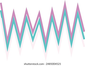 An abstract retro zig zag stripe pattern design element.