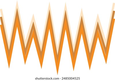 An abstract retro zig zag stripe pattern design element.