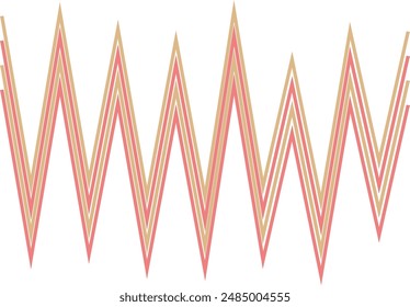 An abstract retro zig zag stripe pattern design element.