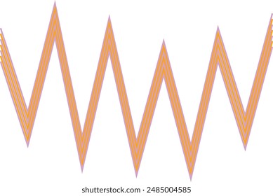 An abstract retro zig zag stripe pattern design element.