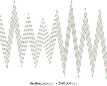 An abstract retro zig zag stripe pattern design element.