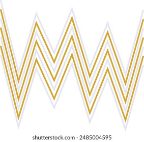 An abstract retro zig zag stripe pattern design element.
