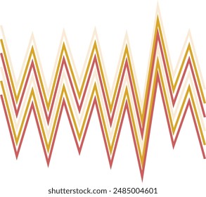 An abstract retro zig zag stripe pattern design element.